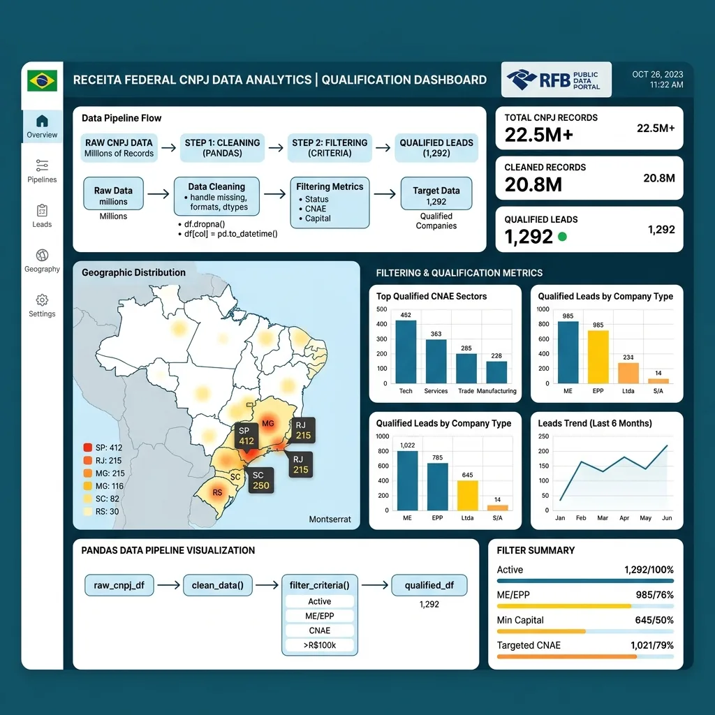 Qualifying a lead base from open data